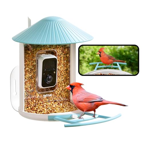 NETVUE Birdfy® Smart Bird Feeder with Camera, Bird Watching Camera, Auto Capture Bird Videos & Motion Detection, Wireless Camera Ideal Present for Bird Lover