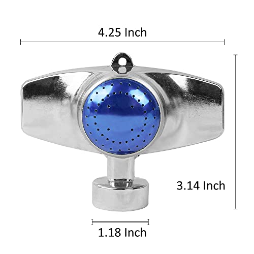 Hourleey 360 Degree Metal Spot Sprinkler, Lawn Sprinklers for Yard, Circle Pattern Sprinkler with Gentle Water Flow for Small Area Yard Lawn Garden Watering, Coverage Up to 30FT (4)
