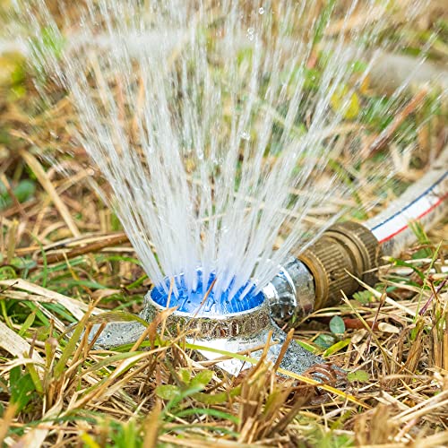 Hourleey 360 Degree Metal Spot Sprinkler, Lawn Sprinklers for Yard, Circle Pattern Sprinkler with Gentle Water Flow for Small Area Yard Lawn Garden Watering, Coverage Up to 30FT (4)