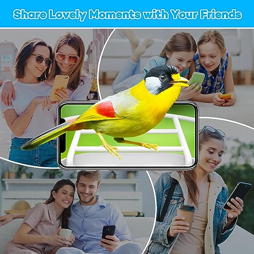 Farmice Bird Feeder with Camera, Smart Bird Feeder Camera with AI Recognition, Bird Feeder Camera Auto Capture Birds and Notify, Bird Camera Feeder for outside