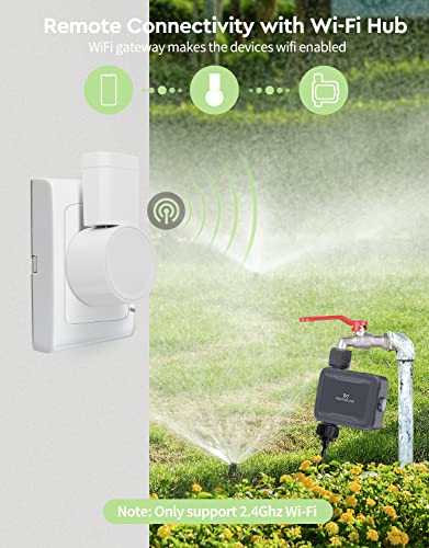 Moistenland Sprinkler Timer, Smart Hose Faucet Timer, Remote APP Control, Support Alexa Voice Control, Outdoor Hose Timer for Garden Lawns Plants, Irrigation Timer for Flowerbed Gray