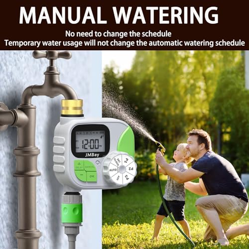 Sprinkler Timer Water Timer for Garden Hose,Smart hose Timer Programmable Auto Irrigation System for Yard & Greenhouse, Waterproof Digital Sprinkler Controller with Pure Brass Inlet for Lawn