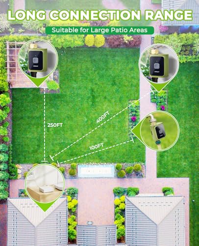 HIRALIY WiFi Water Timer, Smart Hose Timer with WiFi Hub, Support 2.4GHz & 5GHz, Sprinkler Timer for Automatic Irrigation Lawn Sprinkler Garden Watering, Brass Swivel, IP65 Waterproof