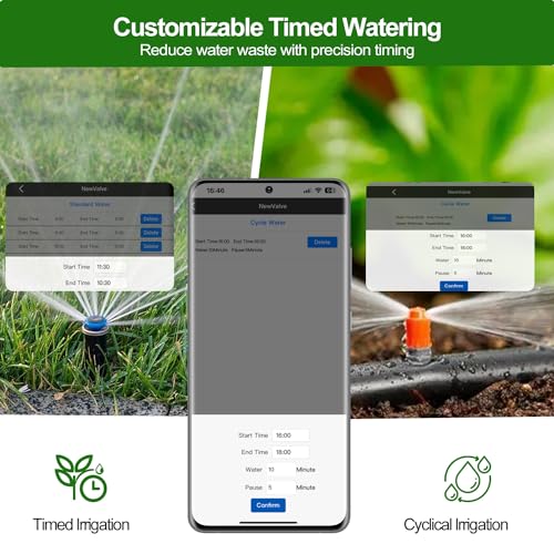 Sprinkler Timer for Garden Hose, Edicc Smart Hose Timer for Watering, APP Control, Weather-Based Automatic Rain Delay, Single Outlet Water Timer for Outdoor Hose, Lawn, Yard