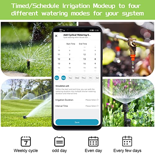 Shrivee WiFi Sprinkler Timer 2 Zone, Smart Water Timer for Garden Hose, Smart Hose Faucet Timer with Bluetooth and App Control, Automatic Irrigation System for Garden, Yards and Lawns (WiFi Version)
