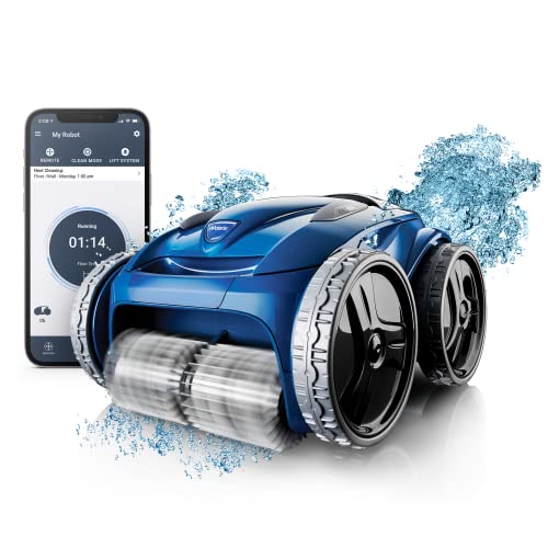 Polaris 9650iQ Sport Robotic Cleaner, Automatic Vacuum for InGround Pools up to 60ft, Smart App, WiFi, Amazon Alexa, 70ft Swivel Cable w/Strong Suction & Easy Access Filter Canister
