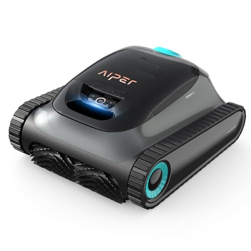 (2024 New) AIPER Scuba S1 Cordless Robotic Pool Cleaner, Pool Vacuum for Inground Pools, Wall and Waterline Cleaning, WavePath 2.0 Smart Navigation, 150 min Battery Life, for Pools up to 1,600 Sq.ft