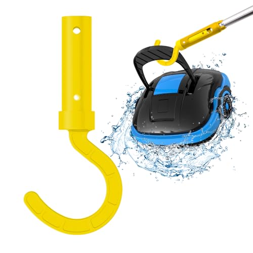 Keyrank Hook for All Robotic Pool Cleaner, Accessories Hook Customized for Pool Vacuum Robot Including Cordless,above Ground and Underwater,Attaches to Telescopic Poles-Yellow