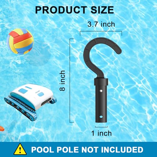 Accessories Hook for Robotic Pool Cleaner,Keyrank Pool Hook for Poles Compatible with All Pool Vacuum Including Cordless,above Ground and Underwater,Ideal Hooks for Telescopic Poles