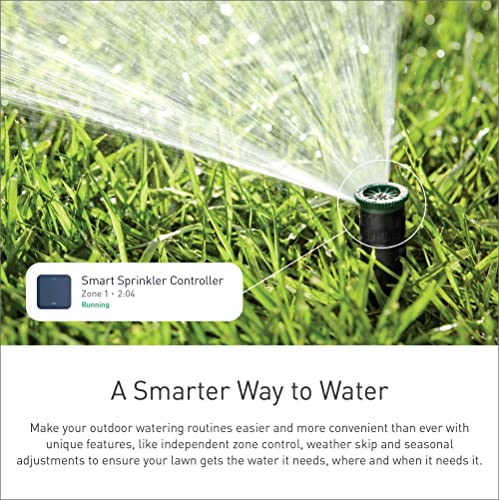 Moen 8-Zone Smart Sprinkler Controller, Wi-Fi Connectible Smart Irrigation System with Automatic Water Timer, WICNT008G1USA