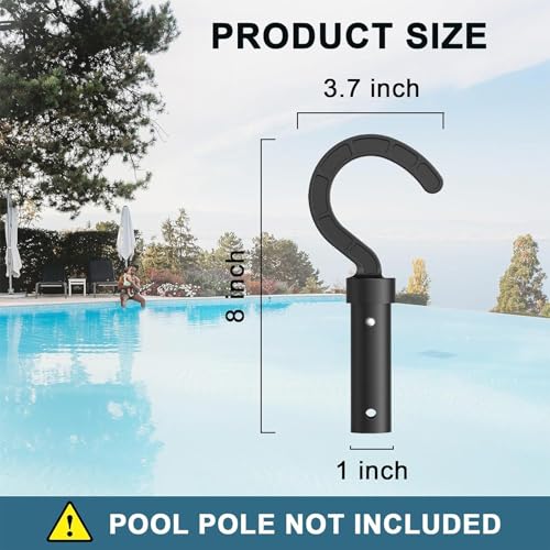 Pool Hook for Robotic Pool Cleaner, Pool Hooks for Poles, Replacement Hook for Robotic Pool Cleaners, Pool Accessories Hook for All Robotic Pool Cleaner, Attaches to Telescopic Poles