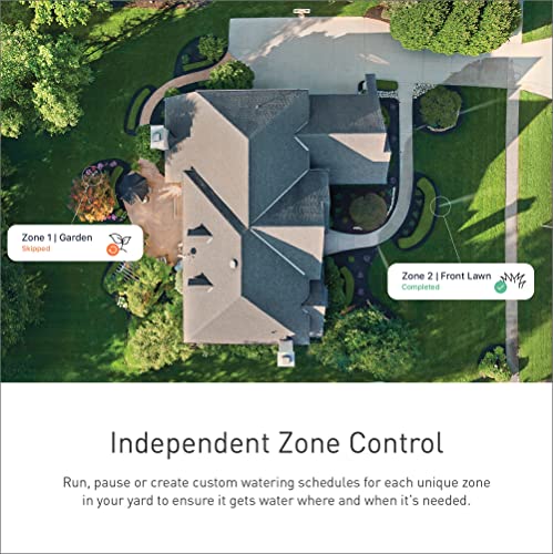 Moen 8-Zone Smart Sprinkler Controller, Wi-Fi Connectible Smart Irrigation System with Automatic Water Timer, WICNT008G1USA