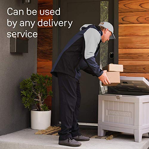 Yale Smart Delivery Box with Wi-Fi - Package box for outdoor storage - Receive packages from any carrier and protect them from weather and porch pirates – Gray Medium