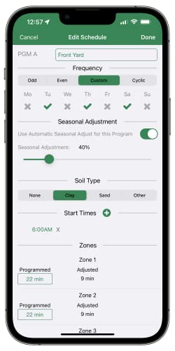 Rain Bird ARC6 App-Based Indoor Smart Irrigation WiFi Timer/Controller, 6-Zone/Station, EPA WaterSense Certified, Compatible with Alexa