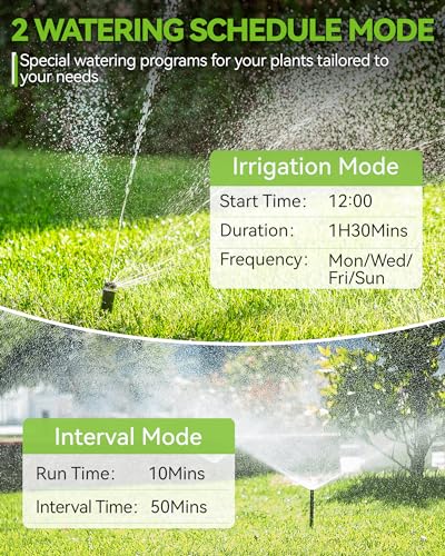 RAINPOINT WiFi Sprinkler Timer, Brass Inlet Smart Hose Timer for Watering, Smart Water Timer for Garden Hose with Hub, APP & Voice Control, Automatic Irrigation System for Lawns and Yard