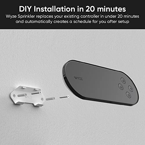 Wyze WSPRK1 Smart Controller, Smart Sprinkler Timer with EPA Watersense, 8-Zone WiFi (1 Year of Automatic Weather-Based Watering with Sprinkler Plus Included), Black