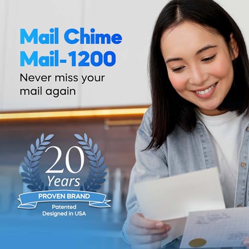 Mail Chime MAIL-1200 Mailbox Notification System – Mailbox Signal With Wireless Transmitter