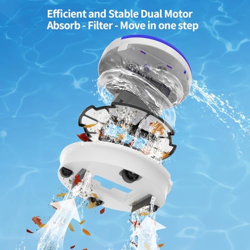 Neobot X1 2024 New Cordless Pool Cleaner, Robotic Pool Vacuum, 120 Mins Maximum Runtime, Dual-Motor, Self-Parking, 5200mAh Battery, Pool Vacuum for above/In Ground Flat Pools Up to 914 Sq Ft