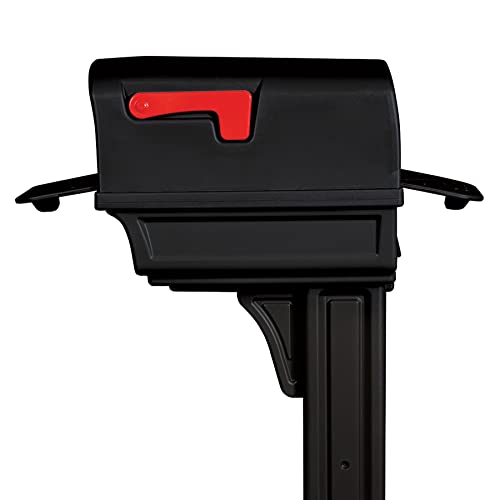 Architectural Mailboxes Gentry Plastic, Dual Access, Mailbox and Post Kit, GGC1B00AM, Black, Large Capacity