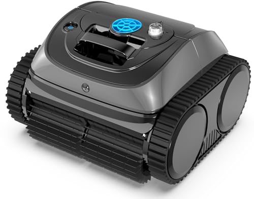 WYBOT Cordless Robotic Pool Vacuum, 140mins Runtime, Robotic Pool Cleaner with Upgraded Triple-motor, Wall Climbing, Intelligent Route Planning, for Pools up to 1,614 Sq.ft- C1 Grey