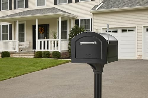 Architectural Mailboxes 950020B-10 Centennial Postmount Mailbox, XL, Black