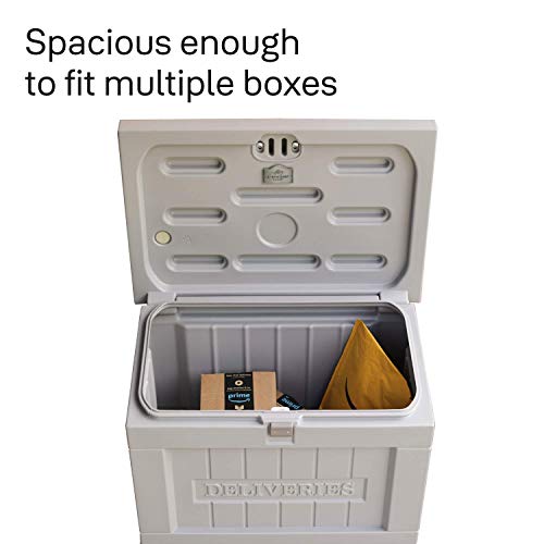 Yale Smart Delivery Box with Wi-Fi - Package box for outdoor storage - Receive packages from any carrier and protect them from weather and porch pirates – Gray Medium