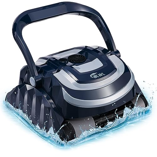 BLWL Robotic Pool Cleaner, Automatic Swimming Pool Vacuum for above/In-ground Pools, Pools up to 55 Ft in Length, Double Top Load Filter Basket, Wall Climbing Including Walls Floor and Water Line