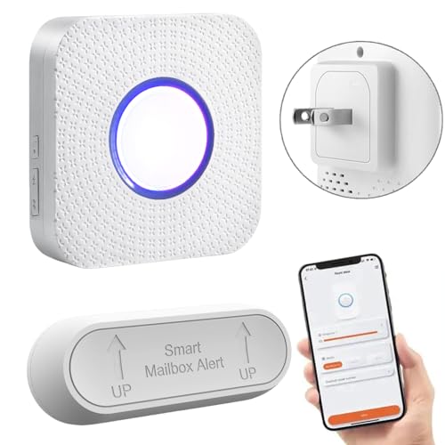 Smart Mailbox Alarm,Wireless Mailbox Alert for Delivered Mail Wi-Fi, Tuya Mailbox Notification Sensor 800ft Long Range, Waterproof Mailbox Sensor