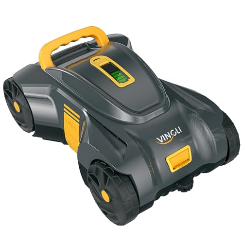 VINGLI Cordless Robotic Pool Vacuum, Automatic Swimming Pool Cleaner for above Ground Pools/Inground Pools Up to 900 Sq.Ft,Battery Pool Sweeper/Auto-docking, Charging for 2 Hour