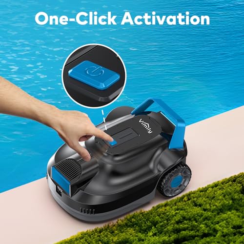 2024 New Upgraded Robotic Pool Vacuum, Cordless Robotic Pool Cleaner, 5000 mAh Lasts Up to 120 Mins, Ideal for Above Ground Pools, Self-Parking, LED Indicator, Efficient Leaf and Debris Removal