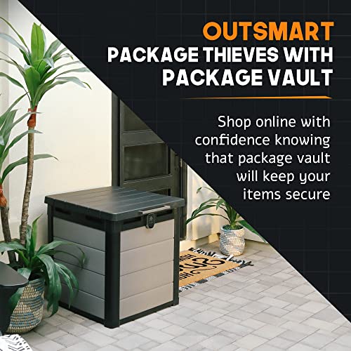 Package Vault- Robust Smart Delivery Box (Package Theft Prevention Solution) (Smart Bluetooth Lock) Great for Outdoor Patios and Porches to Keep Your Packages and Deliveries Safe