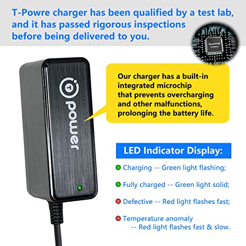 T POWER 12.6v Charger for Ofuzzi Cyber Winny Cyber HT-A56 HTA56 1000 1200 2000 Pro Cordless Robotic Swimming Pool Vacuum Cleaner XSG1263000US Ac Dc Adapter Class 2 Power Supply