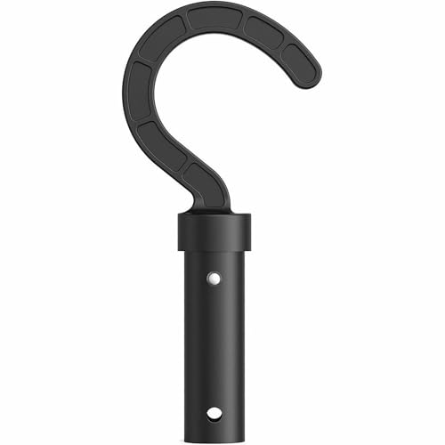 Renyqatt Hook for All Robotic Pool Cleaner, Pool Accessories Hook Customized for Pool Vacuum Robot Including Cordless, Above Ground and Underwater, Attaches to Telescopic Poles, Black
