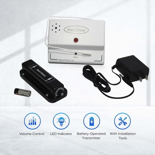 Mail Chime MAIL-1200 Mailbox Notification System – Mailbox Signal With Wireless Transmitter