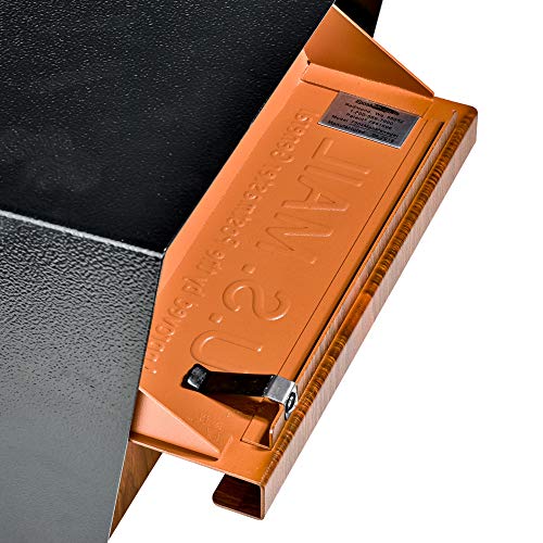 Mail Boss Curbside, Wood Grain 7510 Mail Manager Locking Security Mailbox, Steel, Black