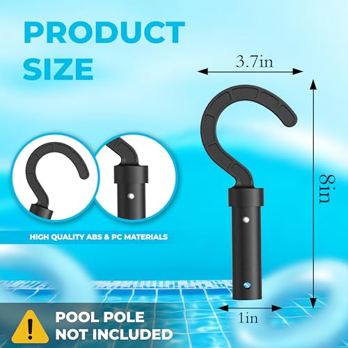 Hook for All Robotic Pool Cleaner, Kutorkill Customized Hook Accessories for Swimming Pool Vacuum Robot, Attaches to Telescopic Poles, Robotic Pool Cleaner for Cordless