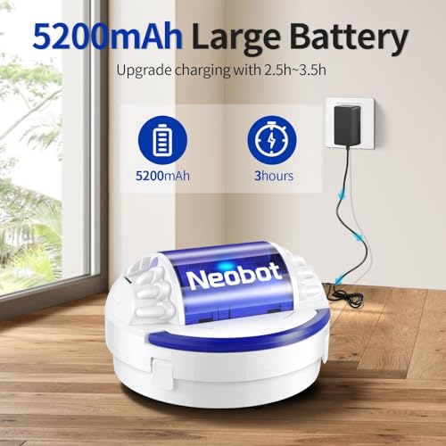 Neobot X1 2024 New Cordless Pool Cleaner, Robotic Pool Vacuum, 120 Mins Maximum Runtime, Dual-Motor, Self-Parking, 5200mAh Battery, Pool Vacuum for above/In Ground Flat Pools Up to 914 Sq Ft