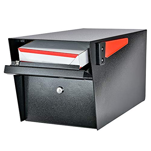 Mail Boss 7506 Mail Manager Curbside Locking Security Mailbox, Black,Large
