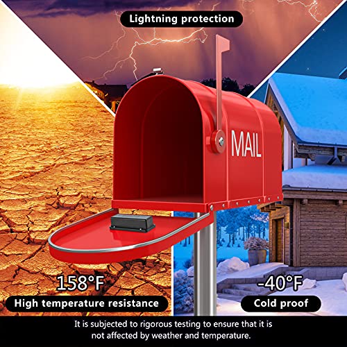 Mailbox Alarm, Briidea 500ft Wireless Mailbox Alert with LED Light Flashing and Sound Reminders, Never Miss a Mail Again