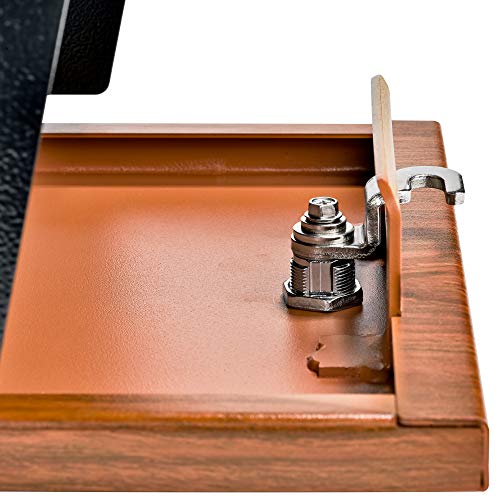 Mail Boss Curbside, Wood Grain 7510 Mail Manager Locking Security Mailbox, Steel, Black