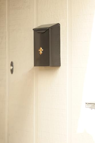 Architectural Mailboxes City Classic Galvanized Steel Wall Mount Mailbox, BW1100AM, Black, Small Capacity