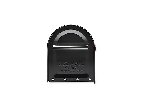 ARCHITECTURAL MAILBOXES 5560B-R-10 Architectural Mailboxes Sequoia Post Mount Mailbox, Large, Black
