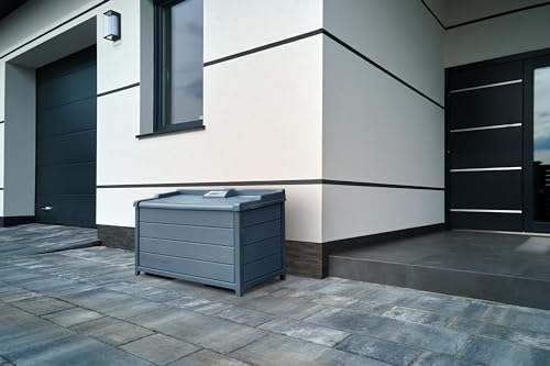 Genie BenchSentry Connect Slate Smart Package Delivery Box for Outside, Extra Large