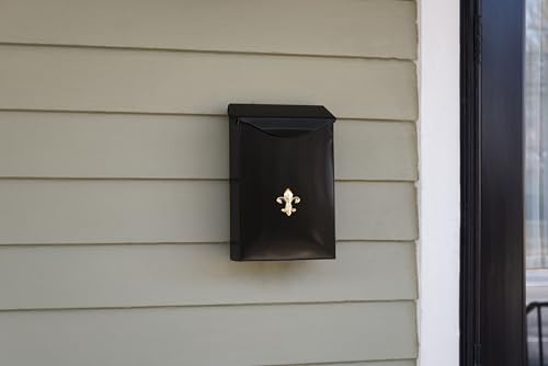 Architectural Mailboxes City Classic Galvanized Steel Wall Mount Mailbox, BW1100AM, Black, Small Capacity