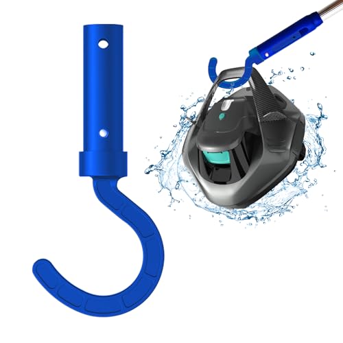 Hook for All Robotic Pool Cleaner, Keyrank Pool Accessories Hook Customized for Pool Vacuum Robot Including Cordless,above Ground and Underwater,Attaches to Telescopic Poles-Blue