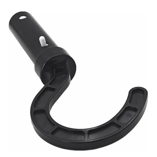 Renyqatt Hook for All Robotic Pool Cleaner, Pool Accessories Hook Customized for Pool Vacuum Robot Including Cordless, Above Ground and Underwater, Attaches to Telescopic Poles, Black