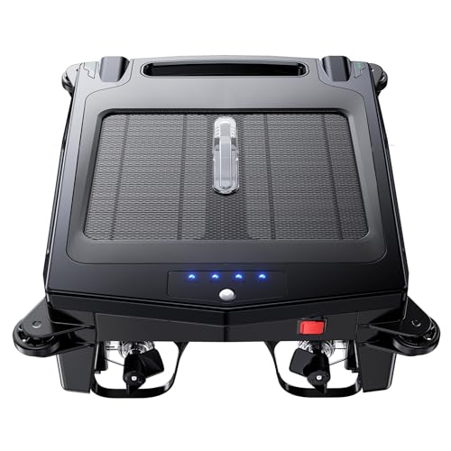 Solar Pool Skimmer Robot Cleaner: USECARA Automatic Solar Pool Skimmer Robot Pool Cleaner Robot Pool Robot Pool Net Skimmer with Pool Skimmer Basket Automatic Obstacle Avoidance Dual Charging Options