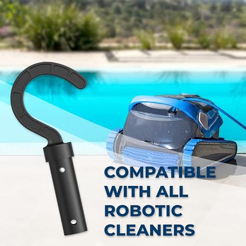 Hook for All Robotic Pool Cleaner, Kutorkill Customized Hook Accessories for Swimming Pool Vacuum Robot, Attaches to Telescopic Poles, Robotic Pool Cleaner for Cordless