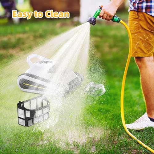 Hunnay Cordless Robotic Pool Cleaner, Pool Vacuum for Inground Pools Lasts 150 Mins Wall Climbing 180W Powerful Suction LED Indicator Self-Parking for Swimming Pools Up to 2,000 sq. ft