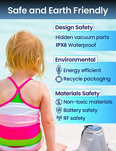 (Upgraded) KOKIDO Cordless Robotic Pool Floor Cleaner, Automatic Pool Vacuum for Flat Bottom above/Inground Pools up to 25 feet. Dirt, Sand, Debris & Leaves (max 5 inch), Last 45 Mins, XTROJET 220